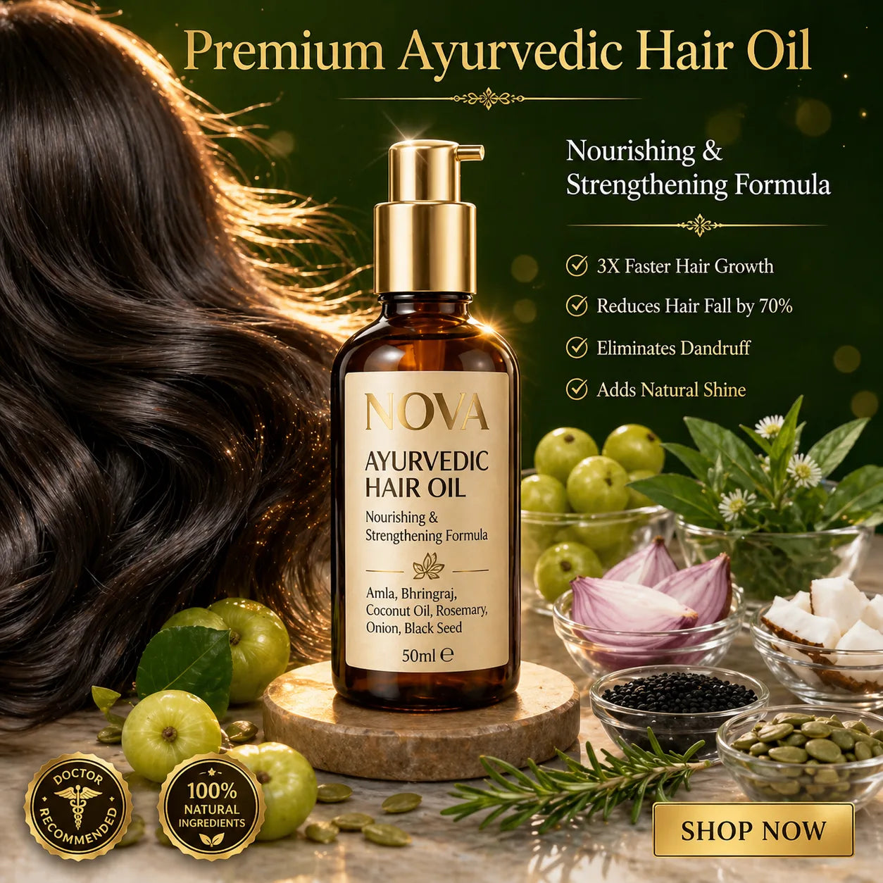 NOVA Ayurvedic Hair Oil - 50ml