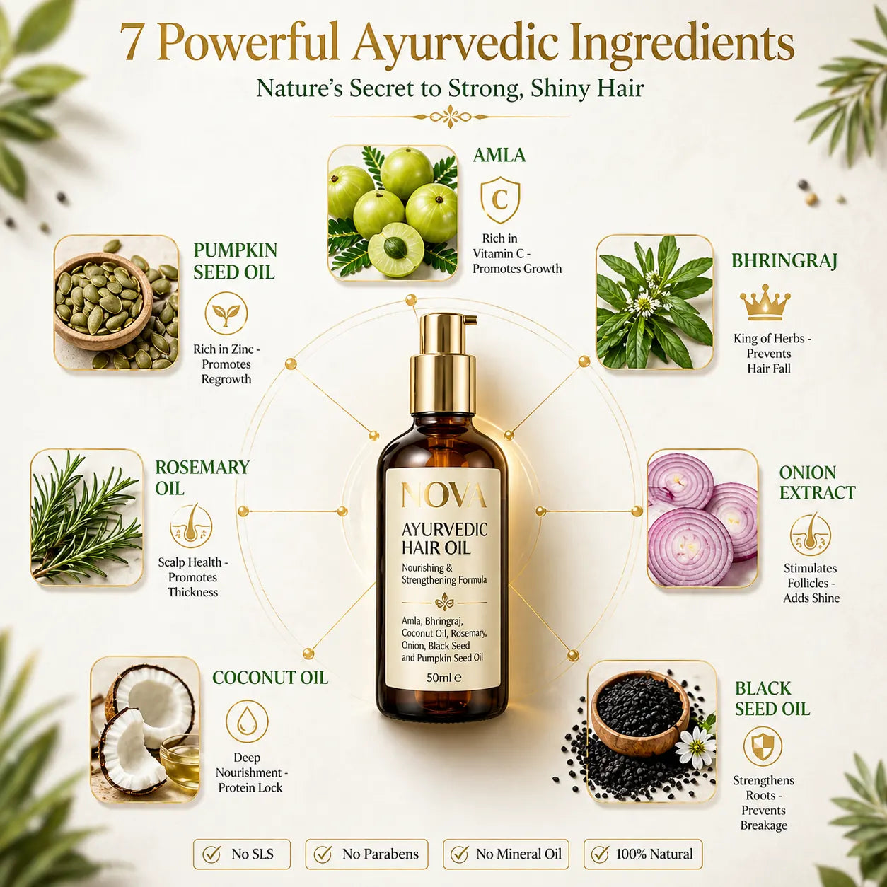NOVA Ayurvedic Hair Oil - 50ml