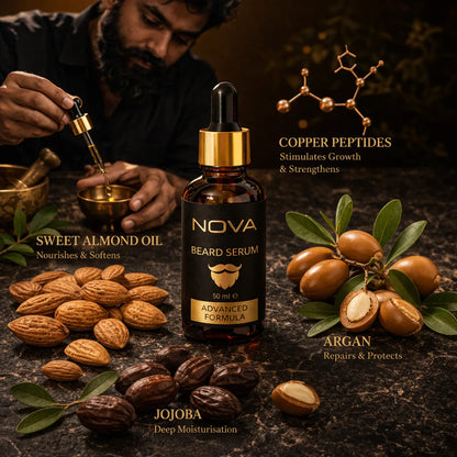 NOVA Beard Serum - Growth & Shine for Men