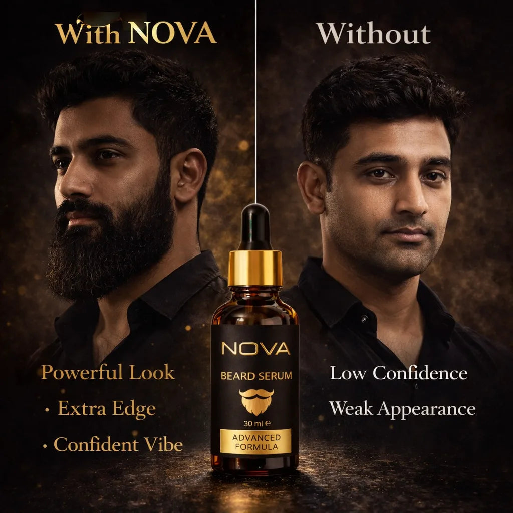NOVA Beard Serum - Growth & Shine for Men