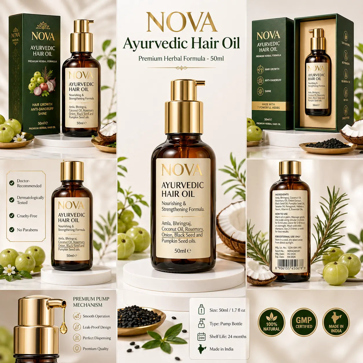 NOVA Ayurvedic Hair Oil - 50ml