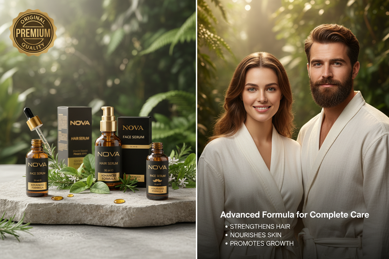 Before and after with natural background