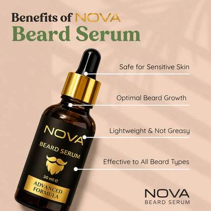 NOVA Beard Serum - Growth & Shine for Men