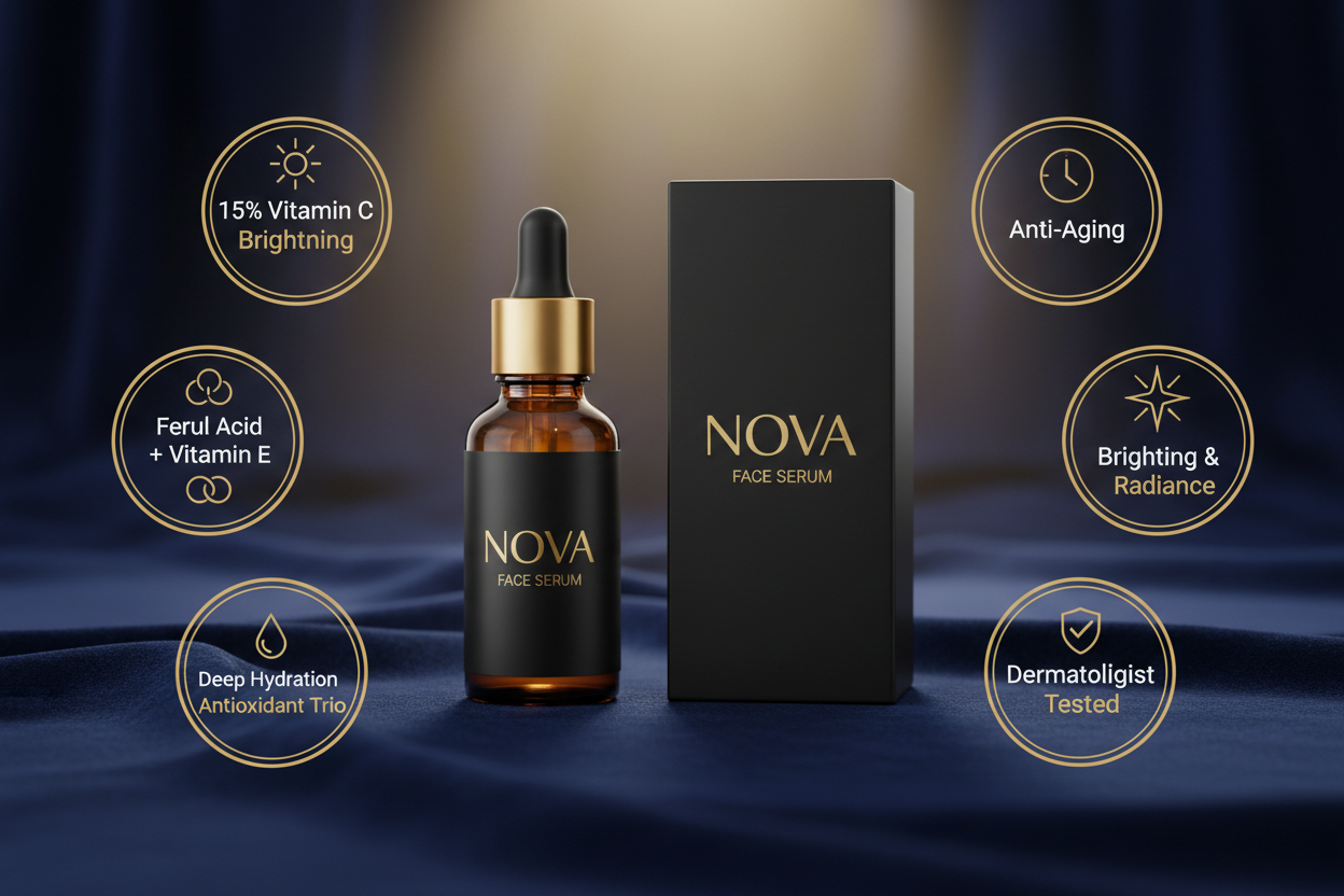 Nova Face Serum - Features Slide